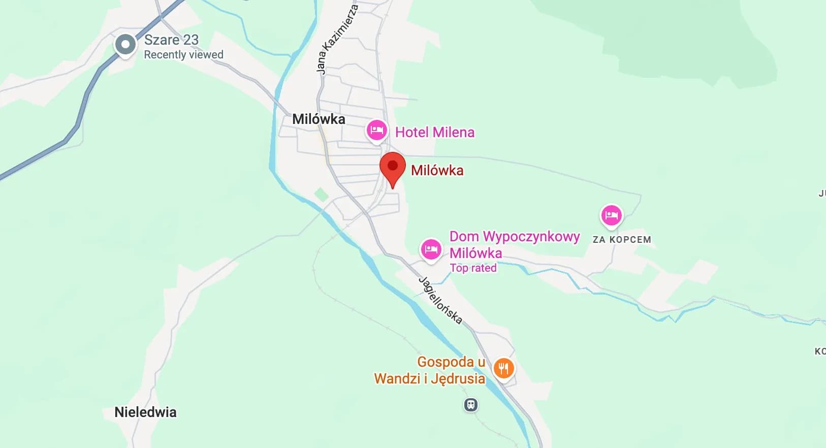 Mapa dojazdu do pensjonatu